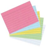Fiches bristol 170g format a8 lign vert herlitz - 100 feuilles