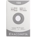 Fiche bristol blanche petit carreaux 100x150 - boite de 100