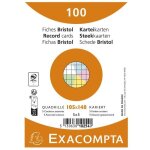 Fiches bristol quadrill 5x5 non perfor 105x148mm - assorties - exacompta - 100 feuilles