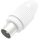 Fiche coaxiale antenne mle - hama - verrouillable - montage simple - blindage complet - compatible cble ...