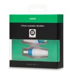 Fiche coaxiale - d2diffusion - 2 fiches coax male 9. 52mm - blanc