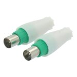 Fiche coaxiale droite - dhome - 9 mm - 2 mles - sortie arrire - antenne tlvision