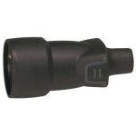 Fiche femelle en caoutchouc  vis - legrand - 2 phases + terre - noir