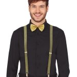 Bretelles - fiestas guirca - taille unique - polyester - paillet� or - homme
