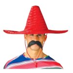 Fiestas guirca chapeau sombrero 50 cm rouge paille