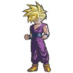 Figpin - n�24 - dragon ball z - super saiyan gohan - officiellement sous licence