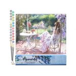 Figuredart peinture par num�ro adulte repos au jardin - kit de loisir cr�atif diy num�ro dart - 40x50cm ...