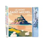 Figuredart peinture par num�ro adulte affiche vintage mont saint - michel - kit diy num�ro dart - 40x50cm ...