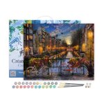Figuredart peinture par num�ro adulte avec cadre canal amsterdam - kit diy num�ro dart - 40x50cm toile ...