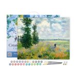 Figuredart peinture par numro adulte avec cadre monet champ de coquelicots - numro dart - 40x50cm toile ...