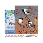 Figuredart peinture par num�ro adulte avec cadre oiseaux et arbre fruitier - num�ro dart - 40x50cm toile ...