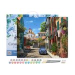 Figuredart peinture par num�ro adulte avec cadre ruelle et 2 cv - kit diy num�ro dart - 40x50cm toile ...