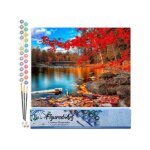 Figuredart peinture par num�ro adulte rivi�re et for�t dautomne - kit de loisir cr�atif diy num�ro dart ...