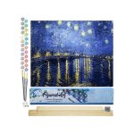Figuredart peinture par num�ro adulte van gogh nuit etoil�e sur le rh�ne - kit num�ro dart - 40x50cm ...