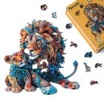 Figuredart puzzle en bois adulte et enfant 200 pi�ces animaux - lion et lionceau - design original 269x288 ...