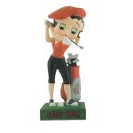 Figurine - betty boop - golfeuse - r�sine peinte � la main - 15 cm - collection n 45