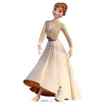 Figurine en carton - disney - la reine des neiges 2 - anna - 164 cm - robe cr�me