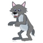 Figurine en carton loup petit