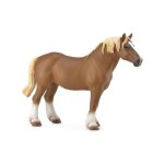 Figurine cheval de trait belge collecta - marron - 18 cm