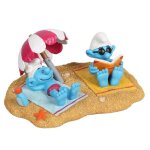 Figurine de collection aqua della les schtroumpfs bain de soleil (2022) - dcoration pour aquarium - ...