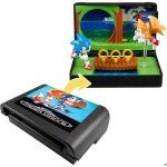 Figurine de collection sonic the hedgehog 2 console heroes sega mega drive cartouche pliable diorama ...
