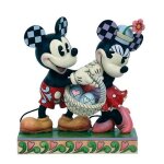 Figurine disney tradition - mickey - minnie et mickey f�tent les p�ques