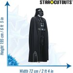 Figurine gante en carton star wars dark vador 195cm