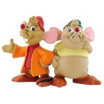 Figurine gus et jack - bully - cendrillon disney - 4 cm - fille - 3 ans