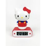 Figurine hello kitty lumineuse - teknofun - fonction rveil et affichage de lheure date et temprature ...