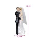 Figurines de mariage - unique - couple de maris en rsine - 12 cm - dcoration de table - finition soigne ...