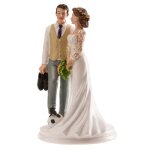 Figurine de maris football - non spcifi - 18 cm - rsine - dcoration de gteau