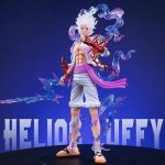 Figurine miniature gmqoz anime one piece luffy gear 5 figurine 21 cm nika sun god figurines collection ...