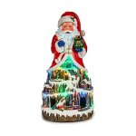 Figurine de noël - père noël - résine blanche - 25 x 25 x 51 cm - décoration intérieure Figurine de noël - père noël - résine blanche - 25 x 25 x 51 cm - décoration intérieure