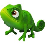 Figurine pascal 6 cm - raiponce - disney princesses - vert - fille - enfant - a partir de 3 ans