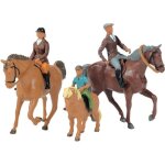 Figurines en plastique - tomy - lot de 3 chevaux avec cavaliers - gamme britains - marron - a partir ...