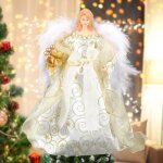 Figurine de sapin de noël - autrement - ange lumineux - 31 cm - plastique - décoration intérieure Figurine de sapin de noël - autrement - ange lumineux - 31 cm - plastique - décoration intérieure