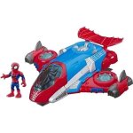 Figurine spider - man 125 cm et jet qg - marvel super hero adventures
