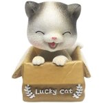 Figurine voiture chat tte qui bouge la tte en rsine poupe dcoration de voiture