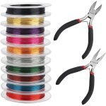 Fil aluminium color� pour la fabrication bijoux et pinces (12 pi�ces) - �paisseur 03 mm - rouleaux de ...