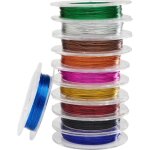 Fil daluminium d�co pour bijoux - vbs - 10 rouleaux de 10m - blanc - loisirs cr�atifs