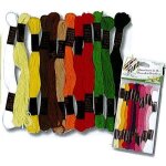 Fils pour bracelets br�siliens - ethnique - 12 �chevettes - 100% coton - 7 m�tres - multicolore