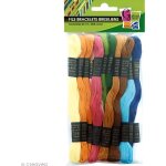 Fils pour bracelets br�siliens - naturel - 12 �chevettes - 100% coton - 7 m�tres - 12 coloris assortis ...