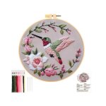 Fil a broder ou a coudrecolibri embroidery kit for adults beginners flower embroidery starter kitcross ...