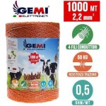 Fil de clture lectrique clture lectrifie 1000 mt 2. 2 mm pour animaux chevaux sangliers vaches ...