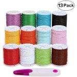 Fil cordon pour bracelet fil macram� collier coton cire + coupe - fil cordons cordelette fils ficelle ...