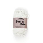 Fil de coton amigurumi blanc en neige