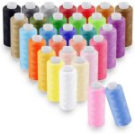 Fil � coudre - kit de 30 couleurs - 100% polyester - 2286 m�tres par bobine - durable
