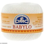 Fil  crocheter - dmc - babylo 20 - 100% coton - 3 brins - 100 g