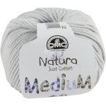 Fil � crocheter - dmc - natura medium - 100% coton - 32 coloris - gris el�phant n� 12