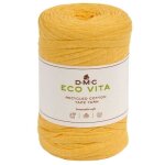 Fil dmc coton recycl eco vita - tape yarn - 09 - jaune - 250 g - 120 m